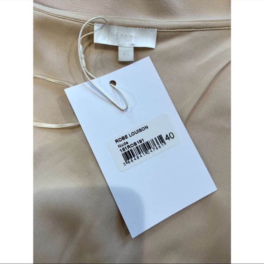 Sezane Cream One-Shoulder Dress - Picture 7 of 7